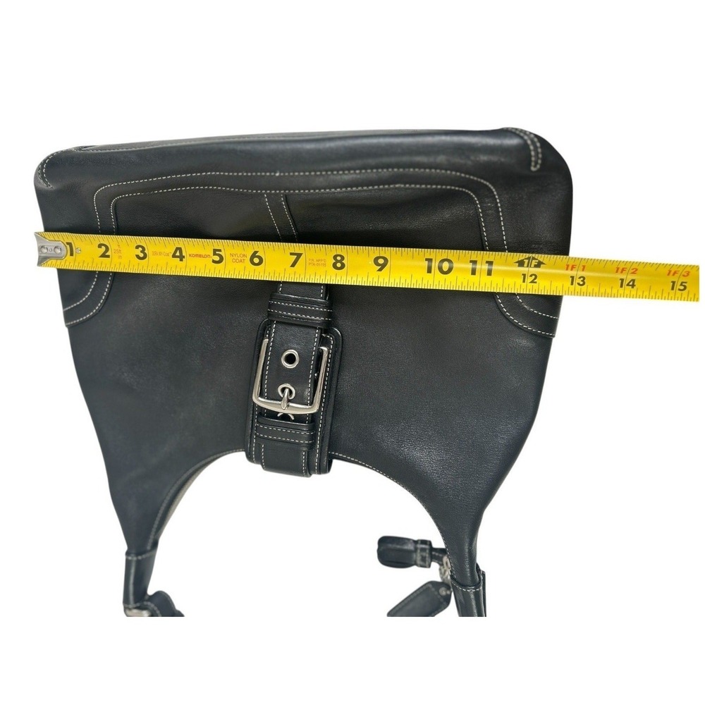 Vintage Coach Soho Leather Hamptons Soho Buckle Flap Buckle Shoulder Bag Y2K - Picture 14 of 15